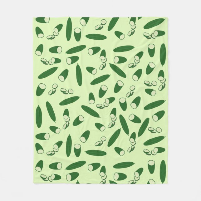 Cucumber Pattern  Fleece Blanket (Front)