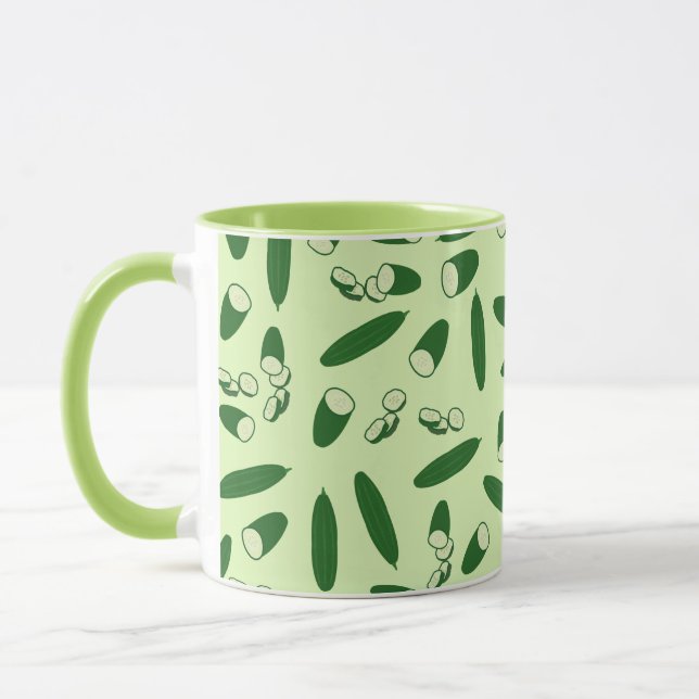 Cucumber Pattern Mug (Left)