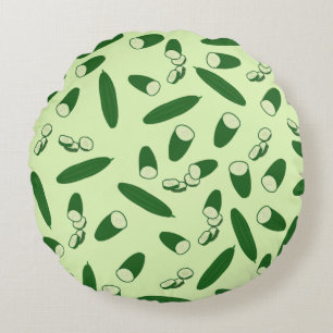 Cucumber Pattern Round Cushion