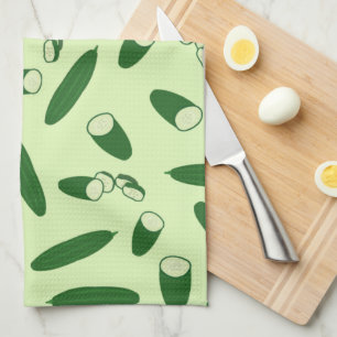 Cucumber Pattern Tea Towel