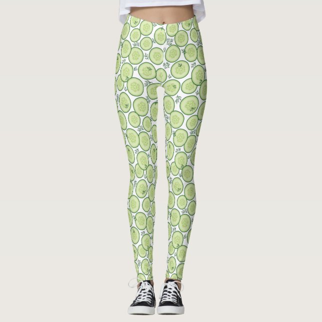 Cucumber Salad Leggings (Front)