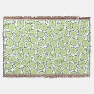 Cucumber Salad Throw Blanket