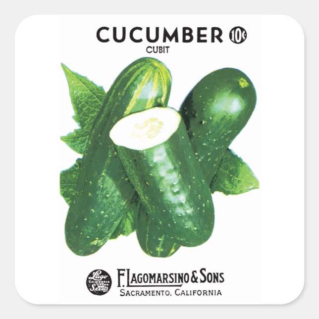 Cucumber Seed Packet Label (Front)