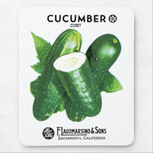 Cucumber Seed Packet Label Mouse Mat