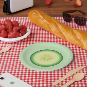 Cucumber Slice Paper Plate