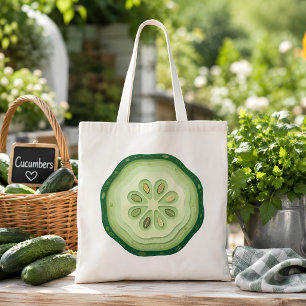 Cucumber Slice Tote Bag