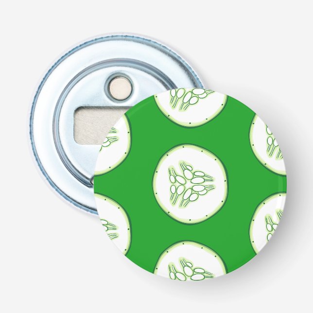 Cucumber slices pattern bottle opener (Front)