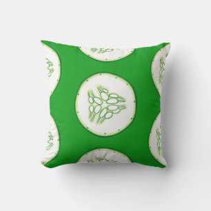 Cucumber slices pattern cushion