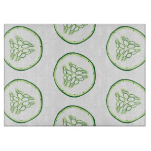 Cucumber slices pattern cutting board