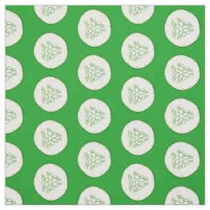 Cucumber slices pattern fabric
