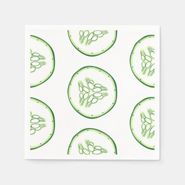 Cucumber slices pattern napkin (Front)