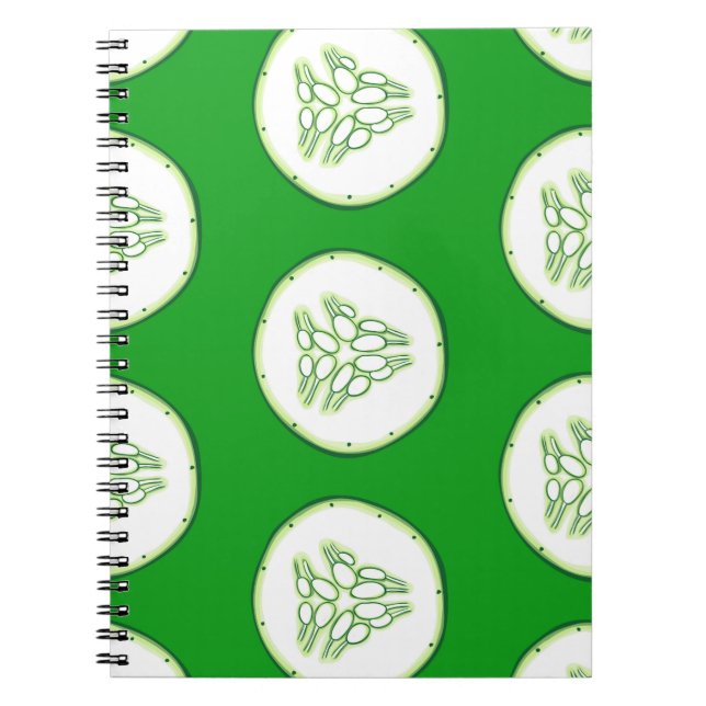 Cucumber slices pattern notebook (Front)