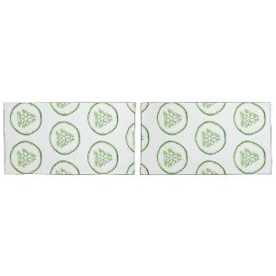 Cucumber slices pattern pillowcase