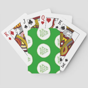 Cucumber slices pattern playing cards