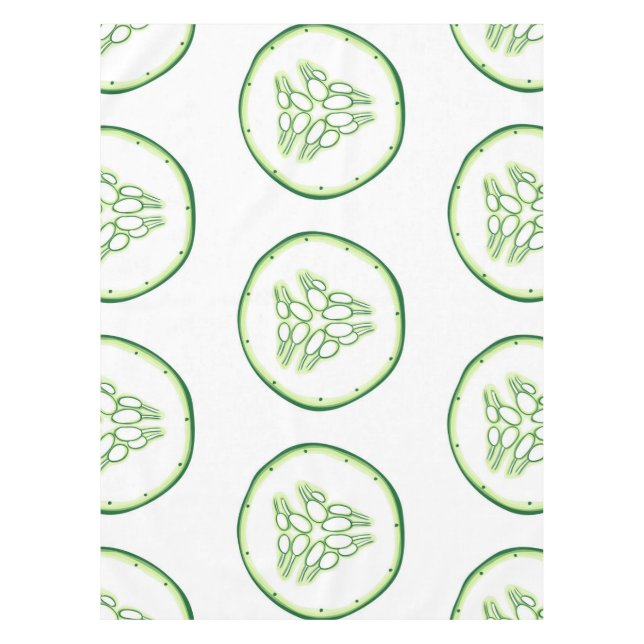 Cucumber slices pattern tablecloth (Front)