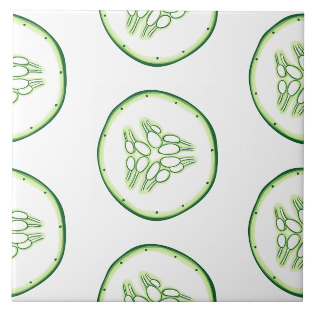 Cucumber slices pattern tile (Front)