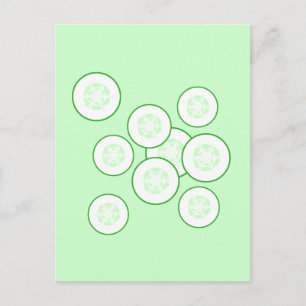 Cucumber slices. postcard