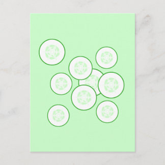 Cucumber slices. postcard