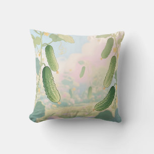 Cucumber Vine Garden Whimsical Cushion