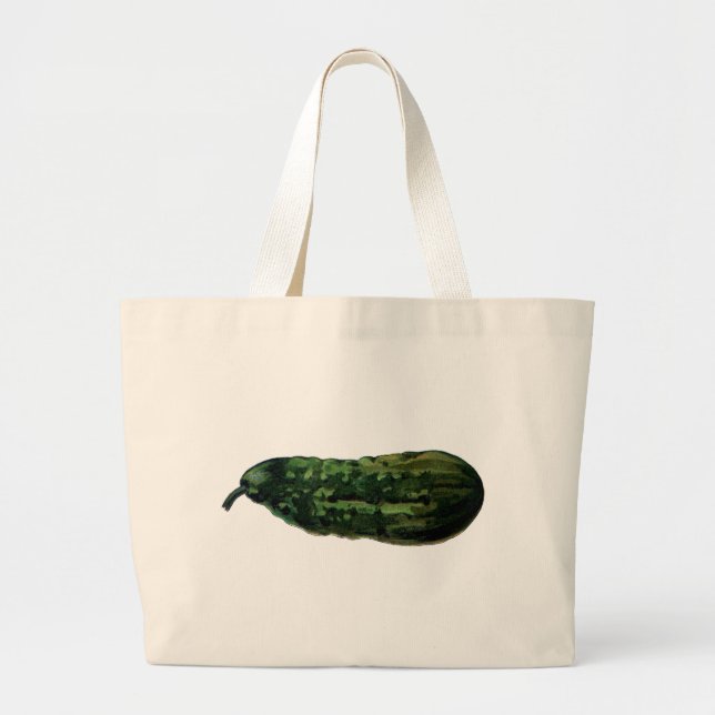 cucumber vintage large tote bag (Front)