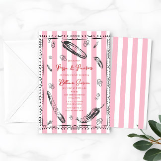 Cucumbers Pacifiers Sketch Doodle Boy Baby Shower Invitation