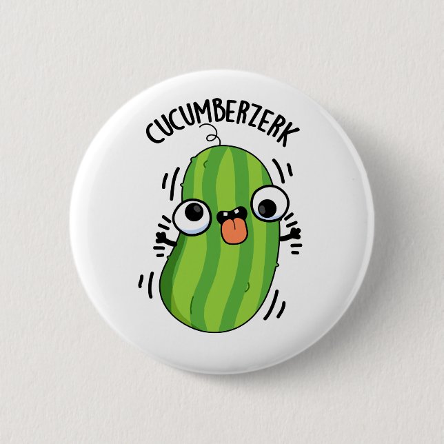 Cucumberzerk Funny Berzerk Cucumber Pun  6 Cm Round Badge (Front)