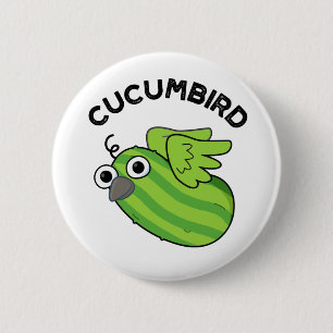 Cucumbird Funny Veggie Cucumber Pun  6 Cm Round Badge