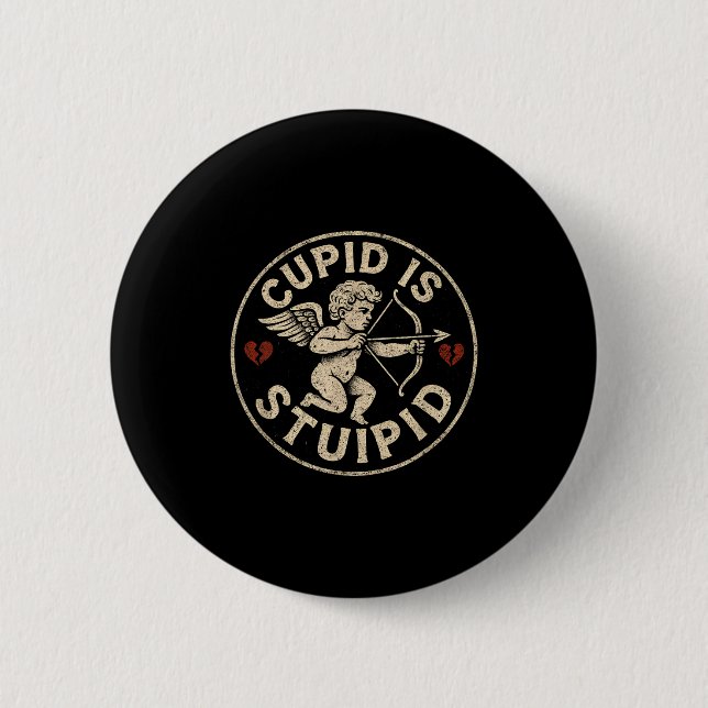 Cud Is Stud Hate Valentines Anti Valentine Stud Cu 6 Cm Round Badge (Front)