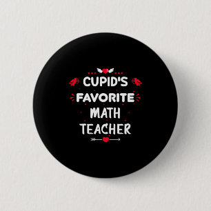 Cud S Favorite Math Teacher Valentine S Day Man  6 Cm Round Badge