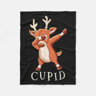 Cud Santas Reindeers Family Matching Outfit Christ Fleece Blanket