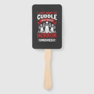 Cuddle and Watch Horror Movies Skeleton Halloween Hand Fan