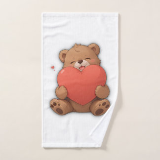 Cuddle bear hand towel