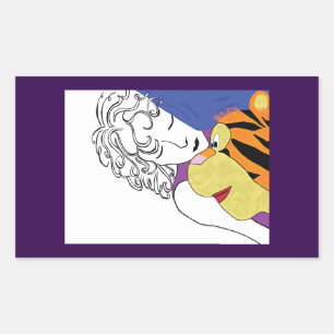 CUDDLE BUDDY RECTANGULAR STICKER