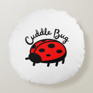 Cuddle Bug Ladybug   Cute & Cosy Design Round Cushion
