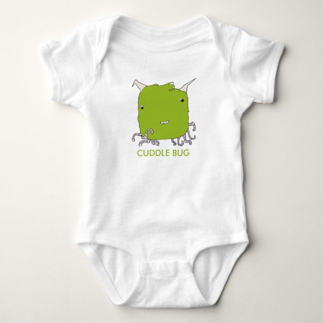 Cuddle Bug - Lime Baby Bodysuit (Front)