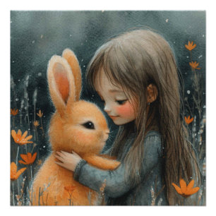 Cuddle Bunny: A Bit of Whimsy Bunny Poster