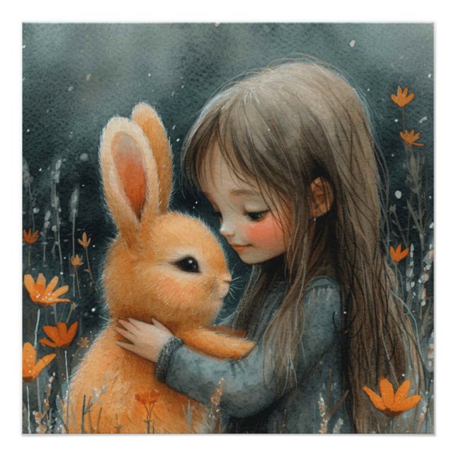 Cuddle Bunny: A Bit of Whimsy Bunny Poster (Front)