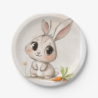 Cuddle Bunny Delight Paper Plate