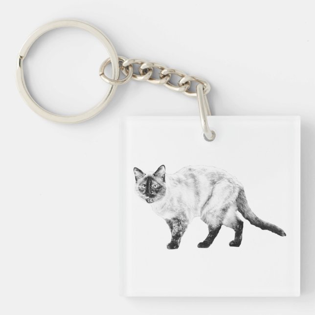 Cuddle Carry, Gentle Cat Charm Key Ring (Front)
