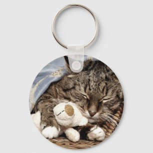 cuddle cat key ring