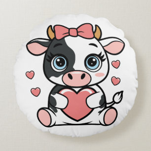 Cuddle Cow Round Cushion