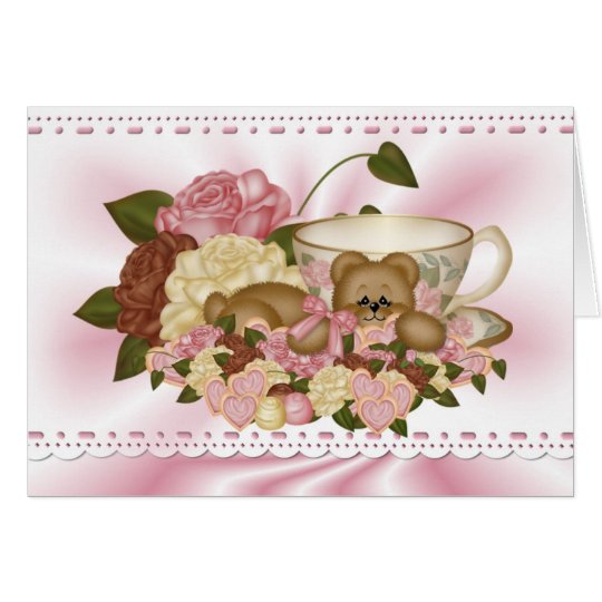 Cuddle Creek® Tea Time Teddy Greeting Card