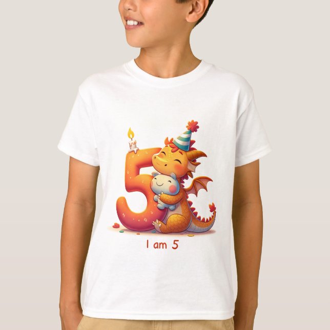 Cuddle Dragon: Cosy Five T-Shirt (Front)