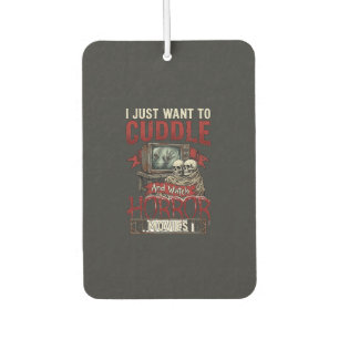 Cuddle Horror Movies Halloween Skulls Retro Tv Mon Car Air Freshener