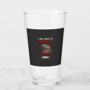 Cuddle Horror Movies Halloween Skulls Retro Tv Mon Glass