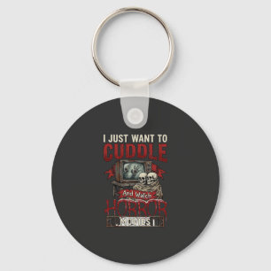 Cuddle Horror Movies Halloween Skulls Retro Tv Mon Key Ring