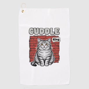 Cuddle King Vintage Cat Shirt Design_1 Golf Towel