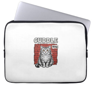 Cuddle King Vintage Cat Shirt Design_1 Laptop Sleeve