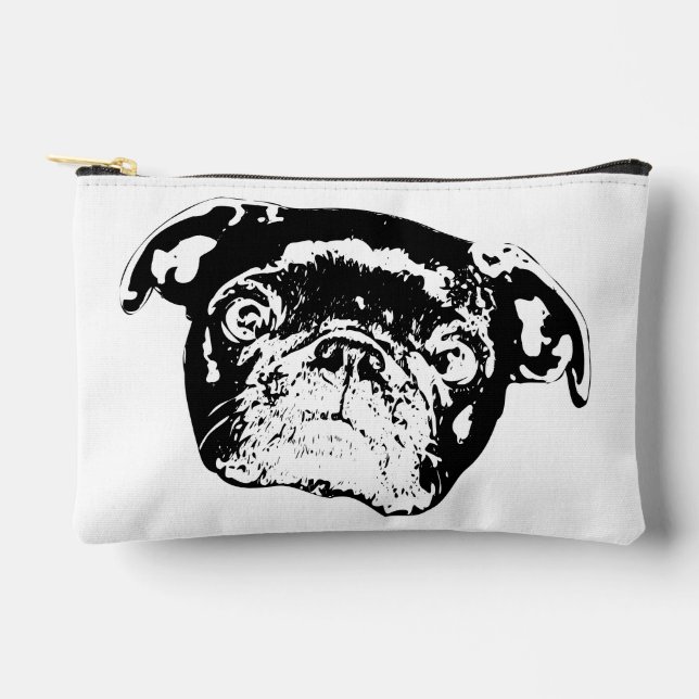 Cuddle Pug Beauty Accent Accessory Pouch (Front)