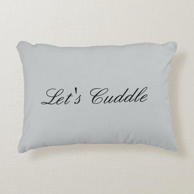 Cuddle Romantic Words Decorative Cushion (Front)